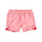 Girls 4-8 Carter's Solid Ruffle Shorts, Girl's, Size: 6x, Pink