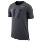 Men's Nike Washington Huskies Dri-fit Mesh Back Travel Tee, Size: Small, Grey (anthracite)