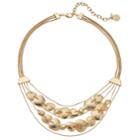 Dana Buchman Textured Disc Swag Necklace, Women's, Gold