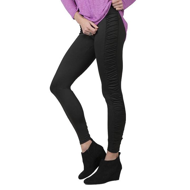 Women's Soybu Talia Ruched Yoga Leggings, Size: Large, Black