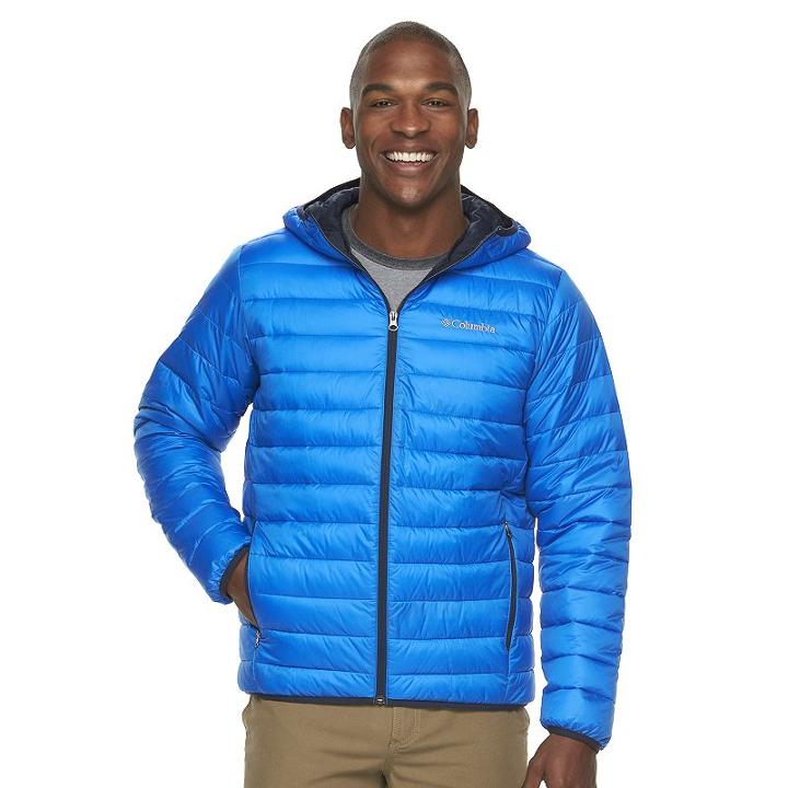 Men's Columbia Elm Ridge Hooded Puffer Jacket, Size: Xxl, Brt Blue