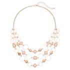 Geometric Stone Swag Necklace, Women's, Pink