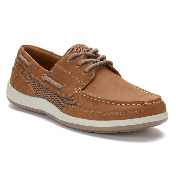 Croft & Barrow&reg; Waltz Men's Ortholite Boat Shoes, Size: Medium (9.5), Dark Beige