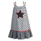 Girls 4-6x Youngland Star Applique Knit Sundress, Girl's, Size: 5, Red Overfl