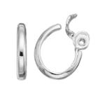 Napier Clip On Oval Hoop Earrings, Women's, Silver