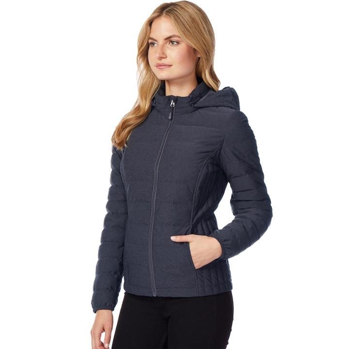 Women's Heat Keep Lightweight Packable Down Jacket, Size: Large, Blue (navy)