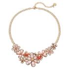 Dana Buchman Pink Rope Flower Statement Necklace, Women's