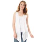 Women's Apt. 9&reg; Gauzy Asymmetrical Cardigan, Size: Small, White