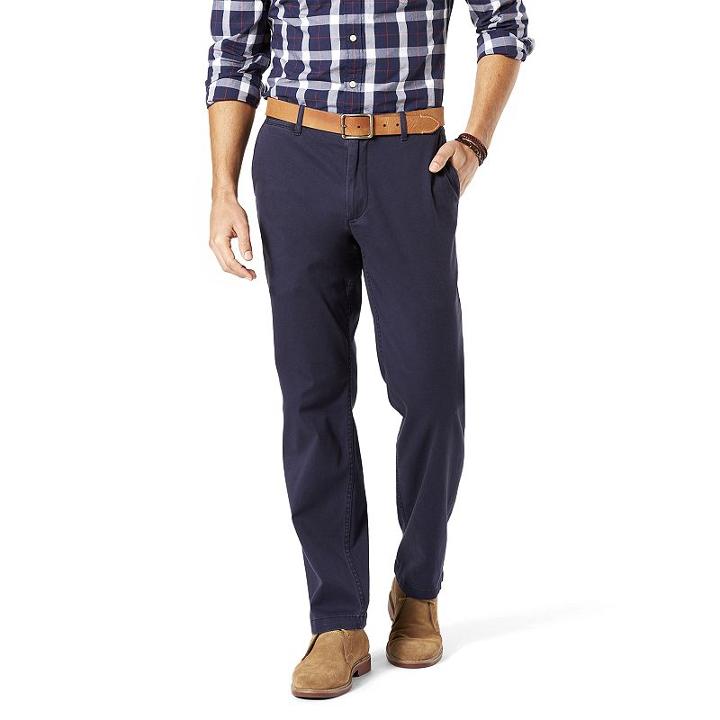 Big & Tall Dockers Straight-fit Pacific Washed Khaki Pants, Men's, Size: 54x30, Blue (navy)