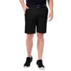 Men's Haggar&reg; Premium Straight-fit No-iron Khaki Flat-front Shorts, Size: 40, Black