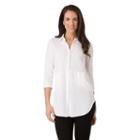 Women's Haggar High-low Tunic Shirt, Size: Small, White Oth