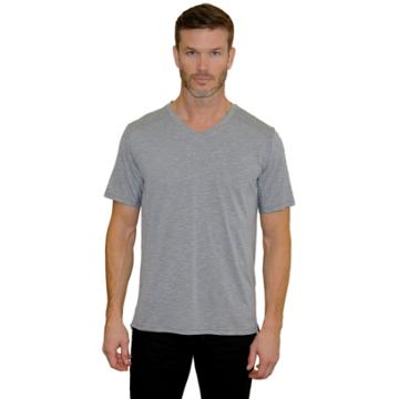 Men's Mountain And Isles Stretch V-neck Tee, Size: Large, Grey