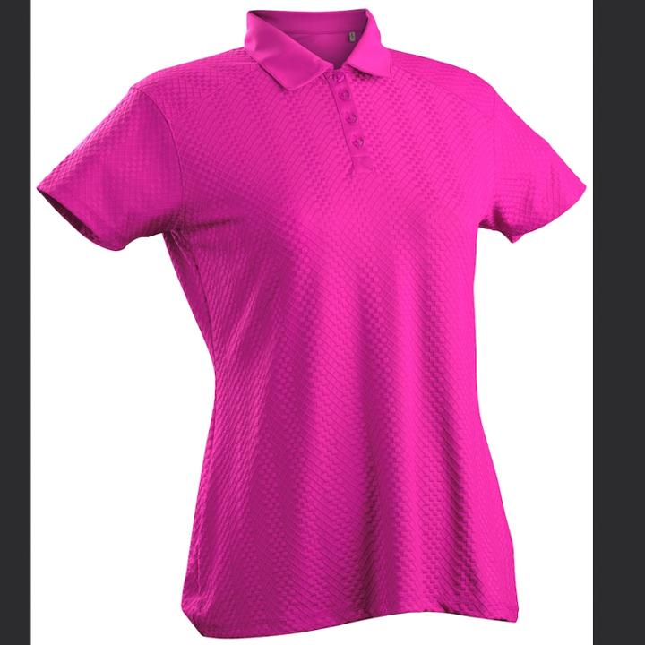 Women's Nancy Lopez Grace Short Sleeve Golf Polo, Size: Small, Brt Pink
