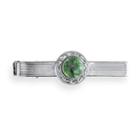 1928 Men's Circle Tie Clip, Green