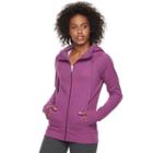 Women's Tek Gear&reg; Ribbed Side Zip-up Hoodie, Size: Xs, Med Purple