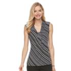 Women's Dana Buchman Knot-front Top, Size: Xl, Black