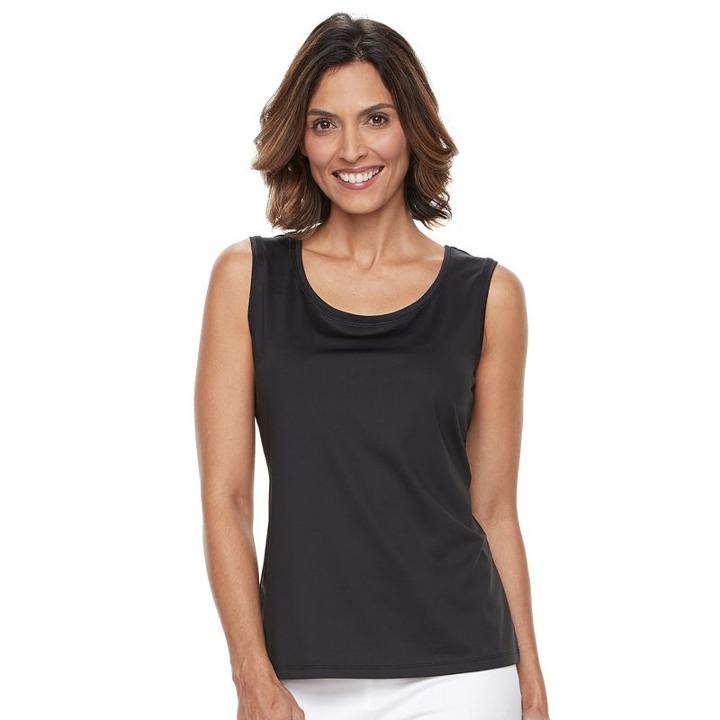 Women's Dana Buchman Essential Tank, Size: Xs, Black