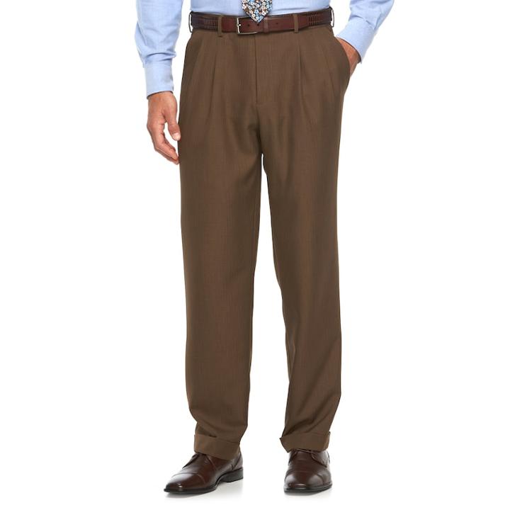 Big & Tall Croft & Barrow&reg; True Comfort Classic-fit Opticool Dress Pants, Men's, Size: 44x29, Med Brown