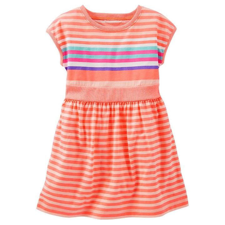 Girls 4-8 Oshkosh B'gosh&reg; Drop-shoulder Striped Dress, Girl's, Size: 4, Pink