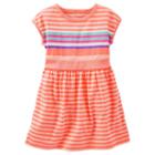 Girls 4-8 Oshkosh B'gosh&reg; Drop-shoulder Striped Dress, Girl's, Size: 4, Pink