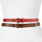 Sonoma Goods For Life&trade; Perforated & Smooth Belt Set, Women's, Size: Xl, Pink