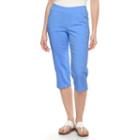 Women's Napa Valley Pull On Capris, Size: 6, Light Blue