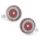Roulette Wheel Cuff Links, Men's, Red
