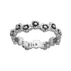 Primrose Sterling Silver I Pick You Flower Ring, Women's, Size: 8, Grey