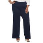 Plus Size Dana Buchman Jacquard Pants, Women's, Size: 1xl, Blue (navy)