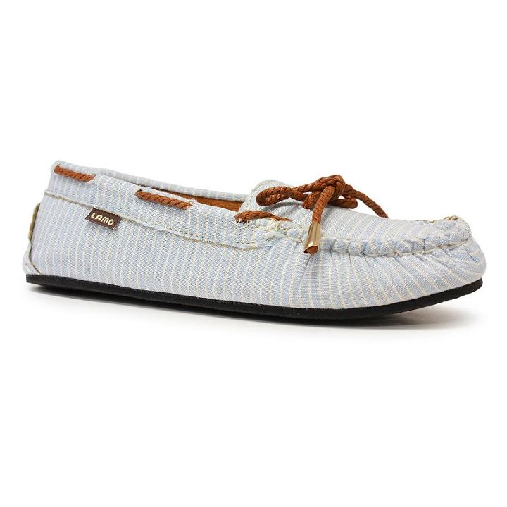 Lamo Women's Sabrina Moccasin Slippers, Size: 9, Med Blue