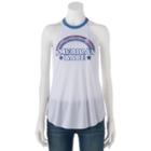 Juniors' American Babe Graphic Halter Tank, Girl's, Size: Xs, White Oth