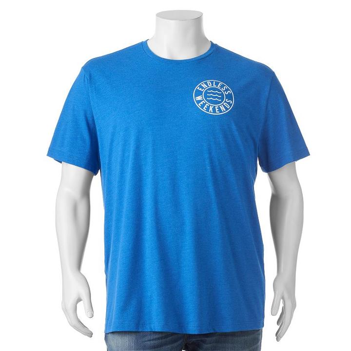 Big & Tall Sonoma Goods For Life&trade; Endless Weekends Tee, Men's, Size: 3xl Tall, Blue Other