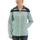 Women's Adidas Outdoor Printed Waterproof Wandertag Rain Jacket, Size: Xl, Grey