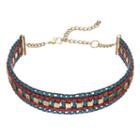 Red & Blue Beaded Choker Necklace, Women's, Multicolor