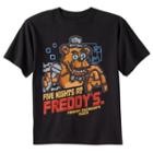 Boys 8-20 Five Nights At Freddy's Pixelated Tee, Boy's, Size: Medium, Black
