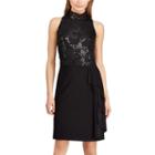 Women's Chaps Sequin Evening Sheath Dress, Size: 18, Black