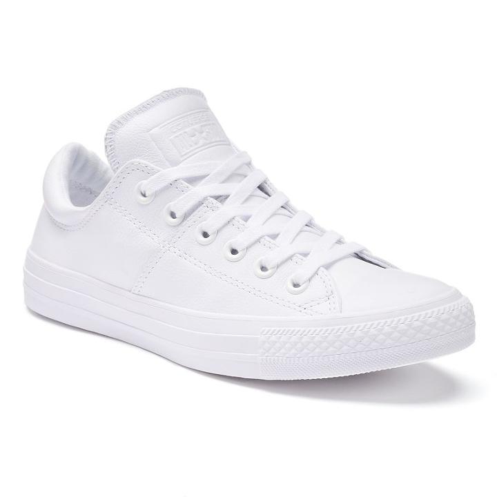 Women's Converse Chuck Taylor All-star Madison Leather Low-top Sneakers, Size: 5, White