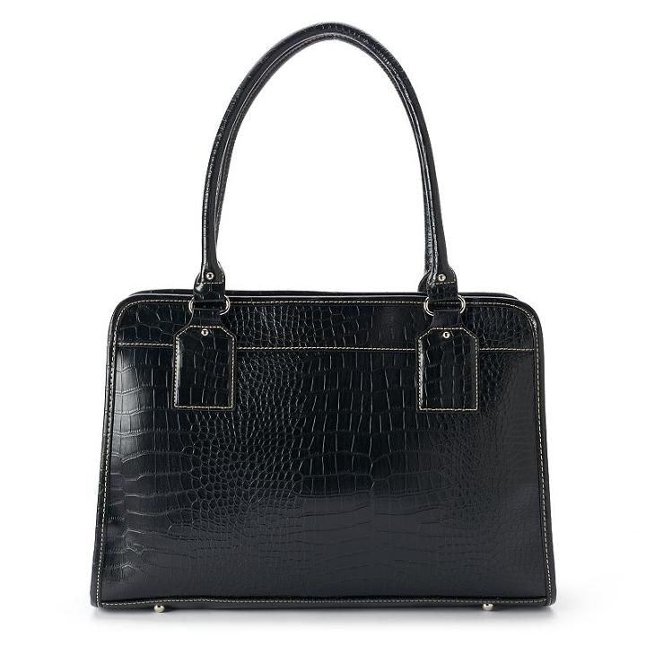 Sorella Paige Exotic Crocodile Frame Tote, Women's, Black