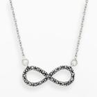 Tori Hill Sterling Silver Marcasite Infinity Necklace, Women's, Size: 18, White