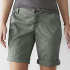 Women's Sonoma Goods For Life&trade; Chino Bermuda Shorts, Size: 18, Lt Green