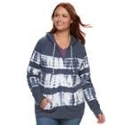 Plus Size Sonoma Goods For Life&trade; French Terry Hoodie, Women's, Size: 2xl, Blue