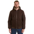 Men's Stanley Canvas Sherpa-lined Hooded Jacket, Size: Medium, Brown