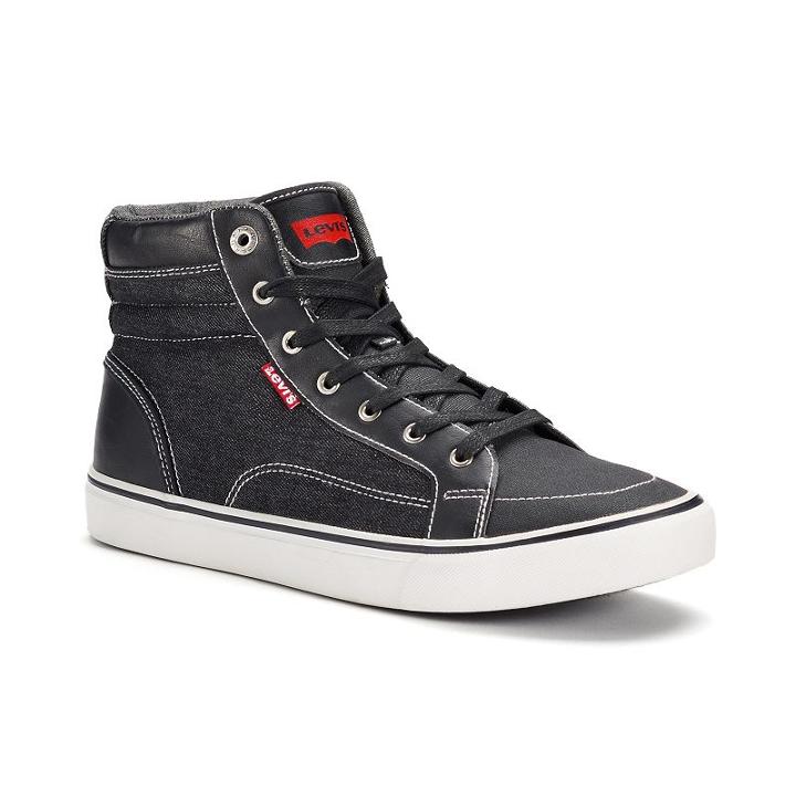 Levi's&reg; Ashbury Denim Men's High-top Sneakers, Size: 10, Black