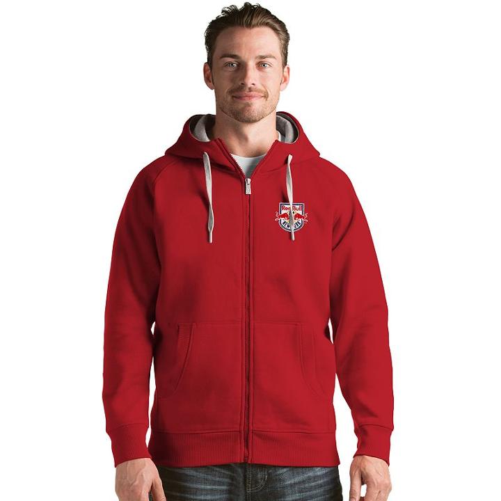Men's Antigua New York Red Bulls Victory Full-zip Hoodie, Size: Xl, Dark Red