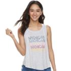 Juniors' About A Girl State Swing Tank, Size: Large, Light Grey