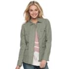 Juniors' Mudd&reg; Twill Utility Jacket, Teens, Size: Xl, Green