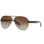 Armani Exchange Ax2013 60mm Forever Young Aviator Gradient Polarized Sunglasses, Adult Unisex, Dark Brown