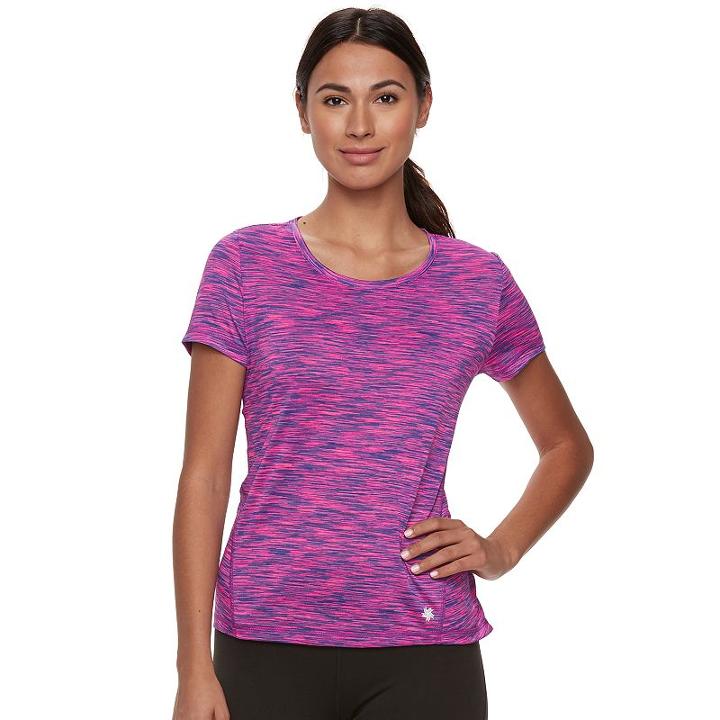 Women's Tek Gear&reg; Space-dyed Performance Tee, Size: Xl, Drk Purple