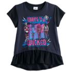Disney D-signed Descendants 2 Girls 7-16 Ways To Be Wicked Ruffle Hem Tee, Size: Xs, Black