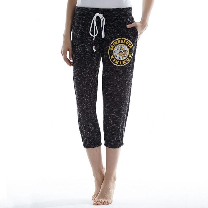 Women's Concepts Sport Minnesota Vikings Backboard Capri Pants, Size: Xxl, Grey (charcoal)